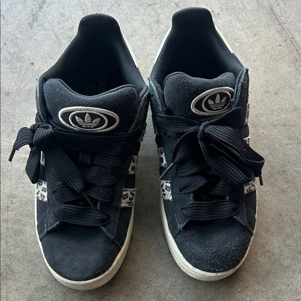 Adidas Women's Black and White Sneakers